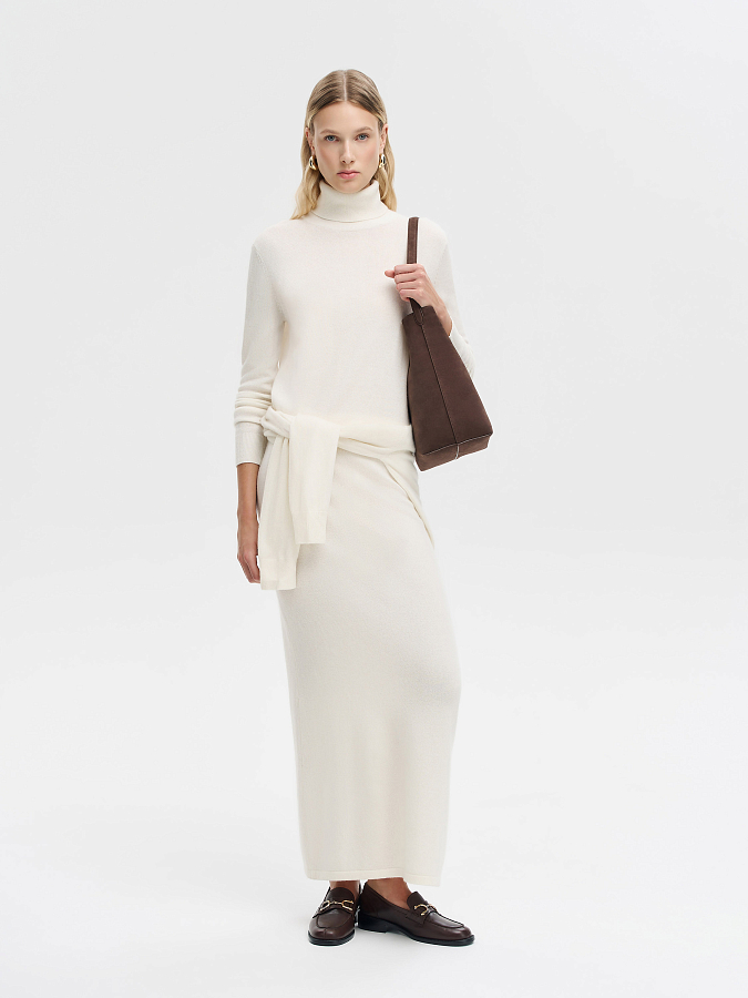 LSWN-812007 Юбка трикотажная (белый, S)