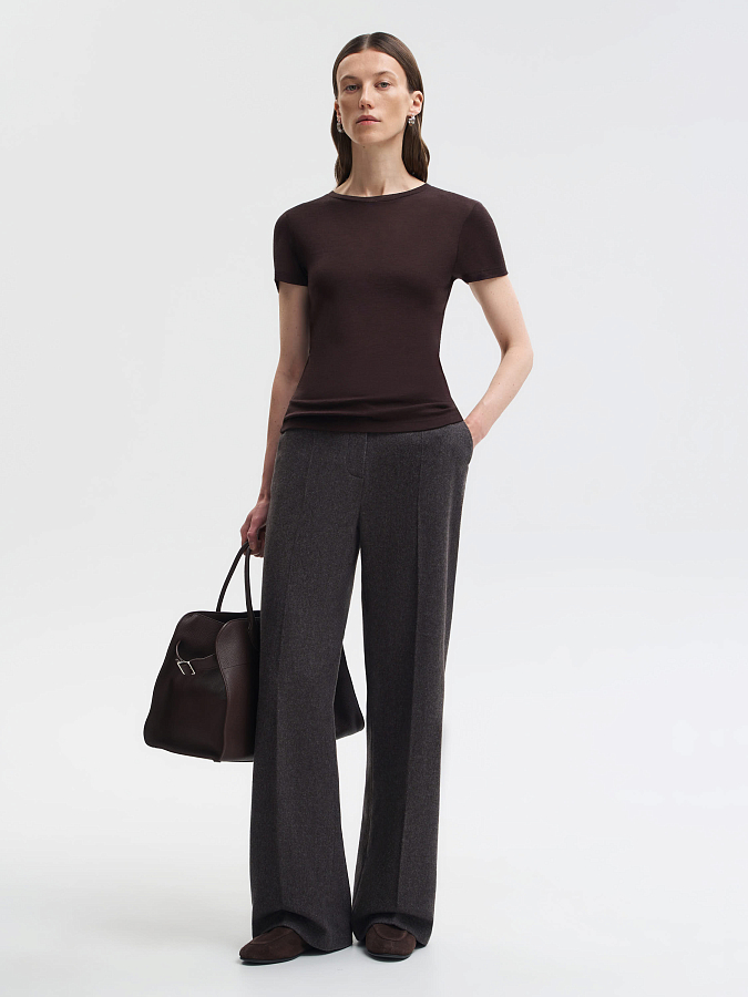 LSWN-262011 Футболка (коричневый, XS)