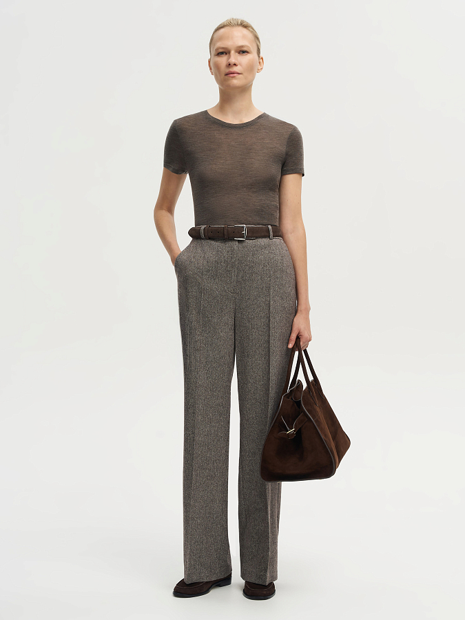 LSWN-262012 Футболка (коричневый, XS)