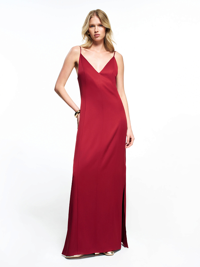 LSWN-022051 Платье (бордовый, M)