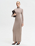 Платье макси из шерсти с кашемиром