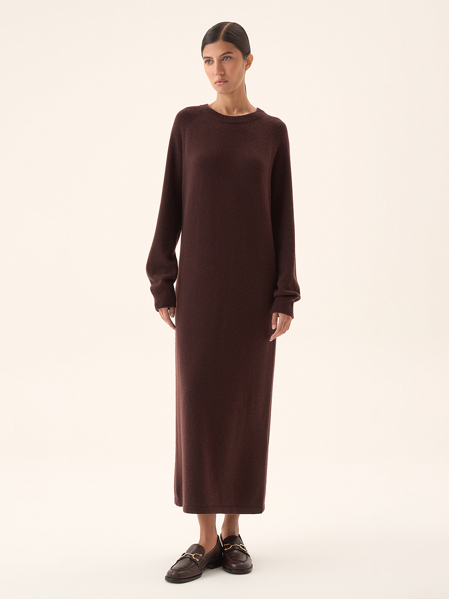 Прямое платье из шерсти мериноса и кашемира