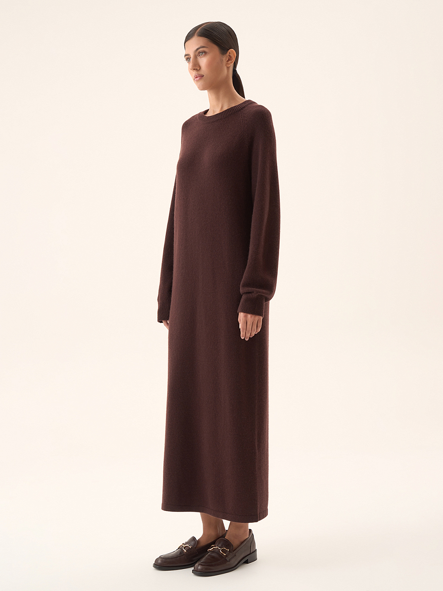 Прямое платье из шерсти мериноса и кашемира