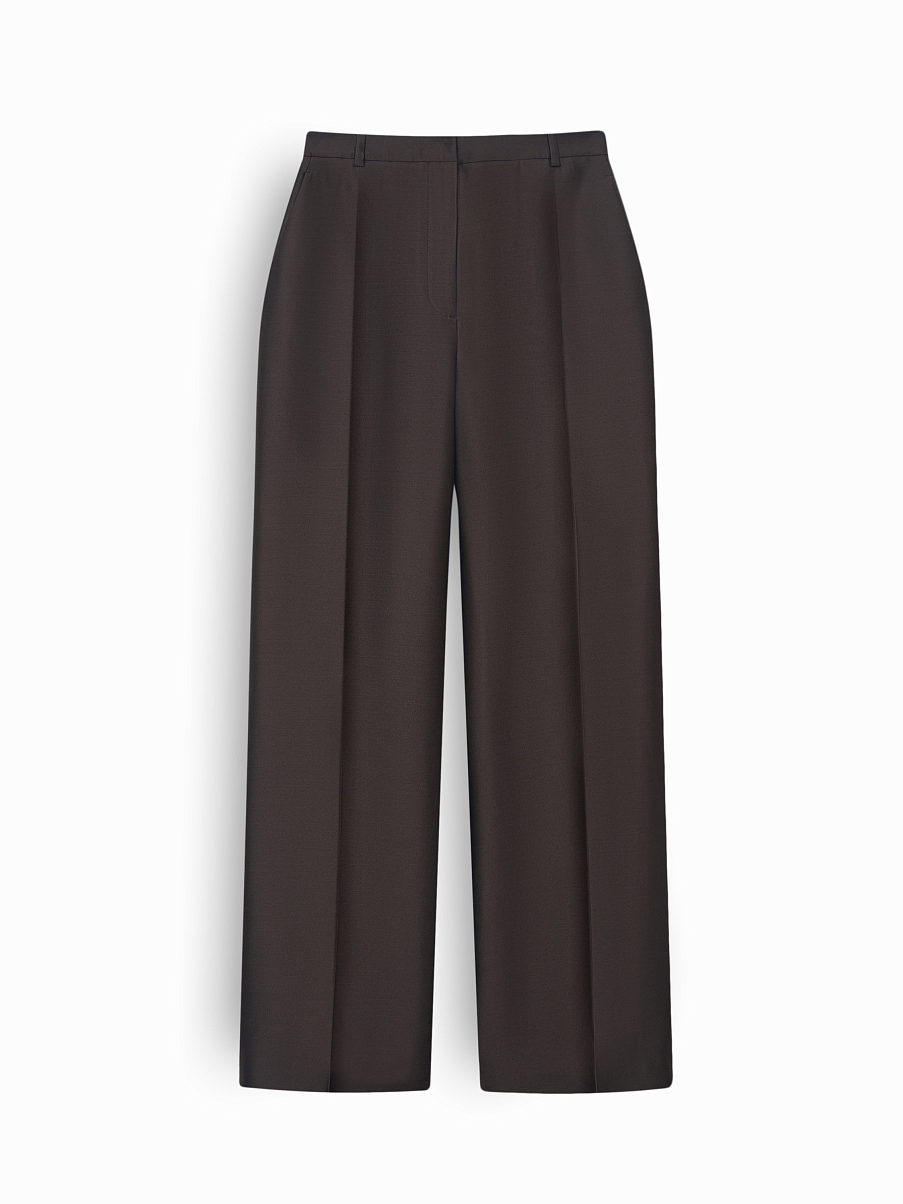 Брюки из шерсти с шелком