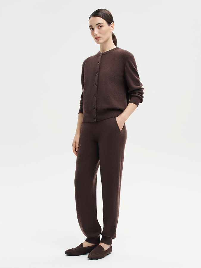 LSWN-822010 Брюки трикотажные (темно-коричневый, M)