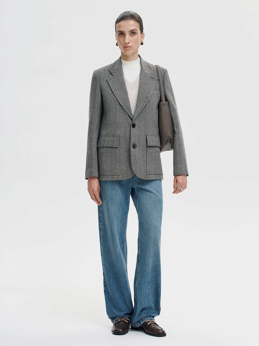 Жакет из шерсти с шелком