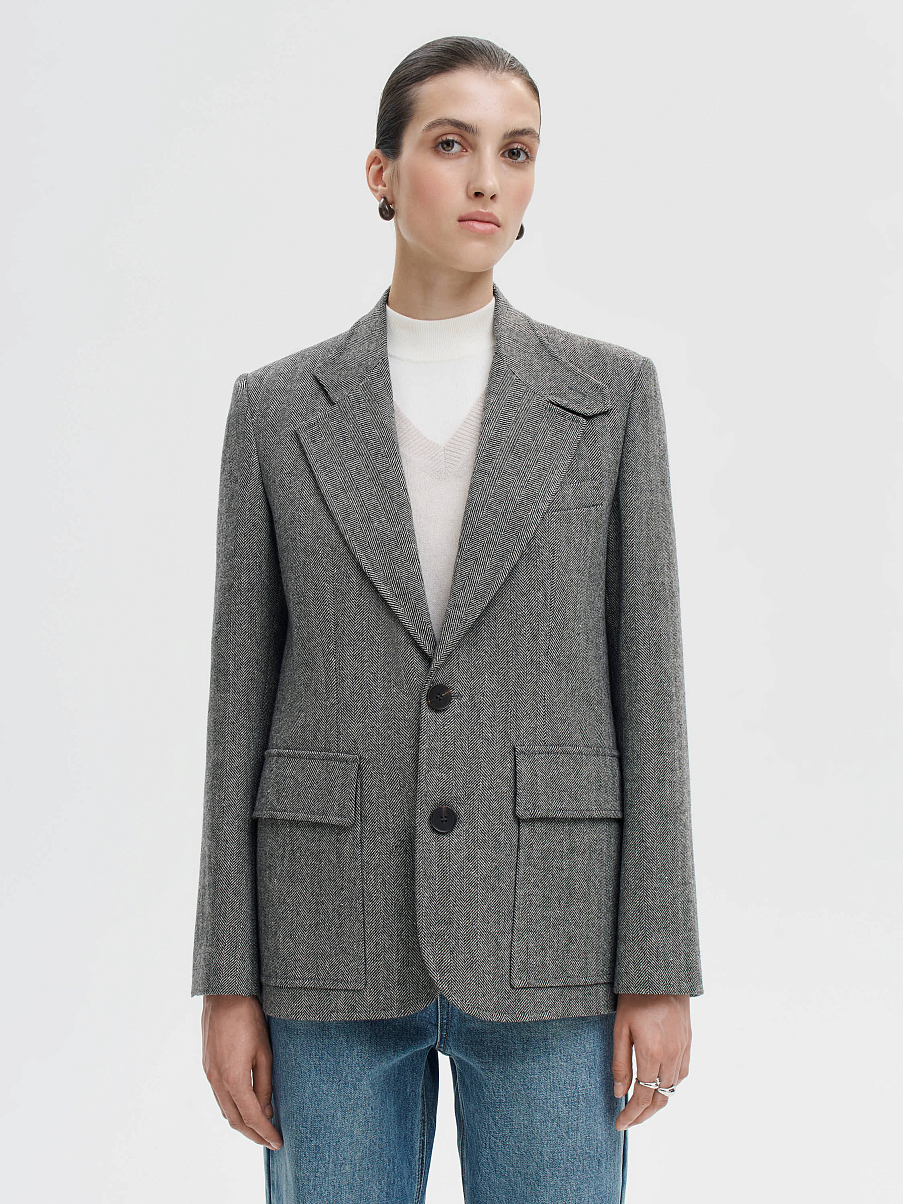 Жакет из шерсти с шелком