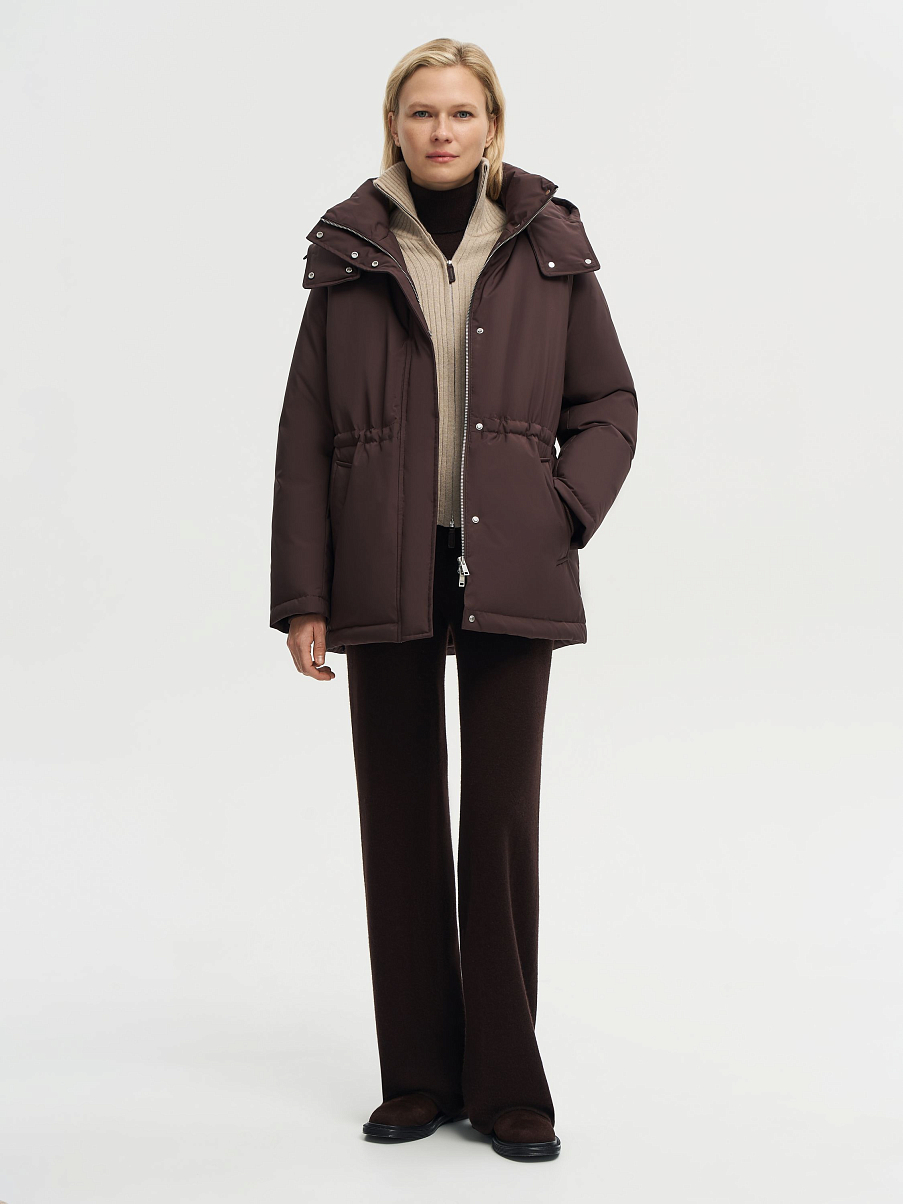 Пуховик с кулиской