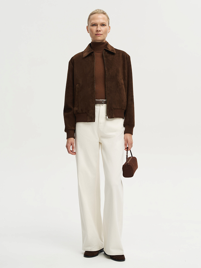 LSWN-352020 Куртка кожаная (коричневый, S)