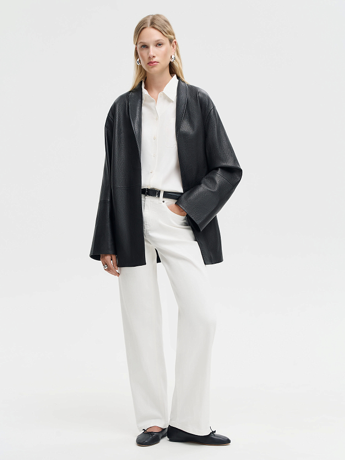 LSWN-352017 Куртка кожаная (черный, M)