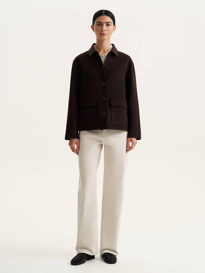 LSSL-042002 Пальто (темно-коричневый, XS)