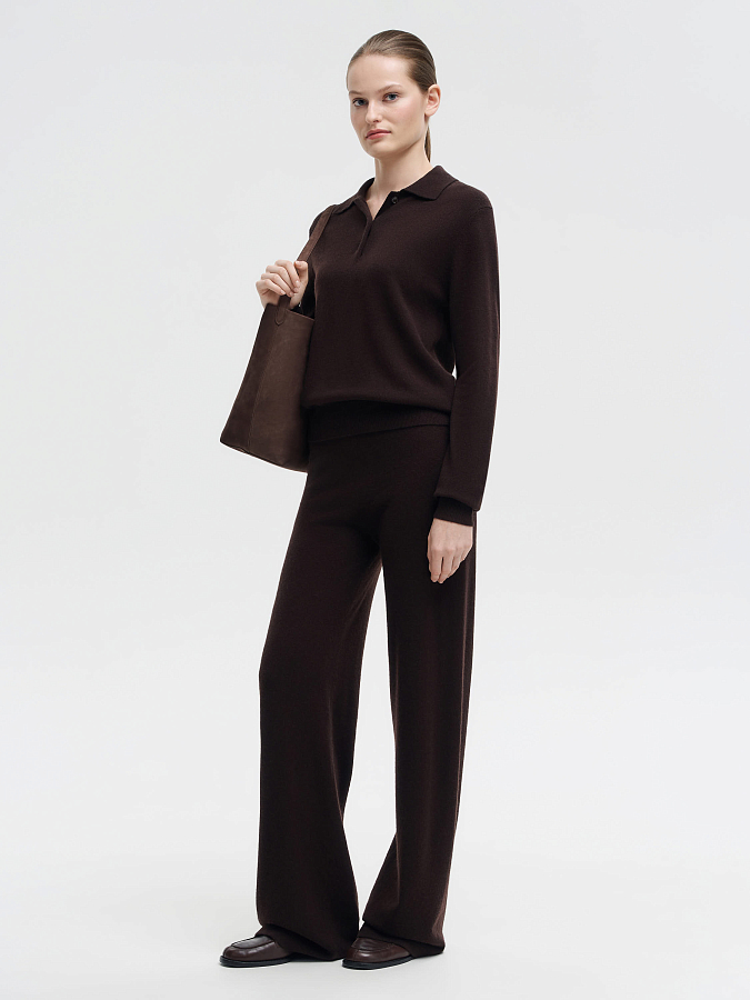 LSWN-342045 Джемпер (темно-коричневый, L)