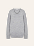 Джемпер с V-образным вырезом из мериноса и кашемира