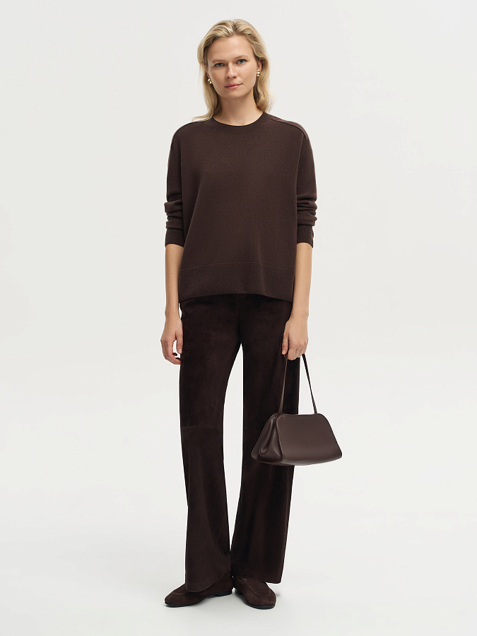 LSWN-342065 Джемпер (темно-коричневый, S)