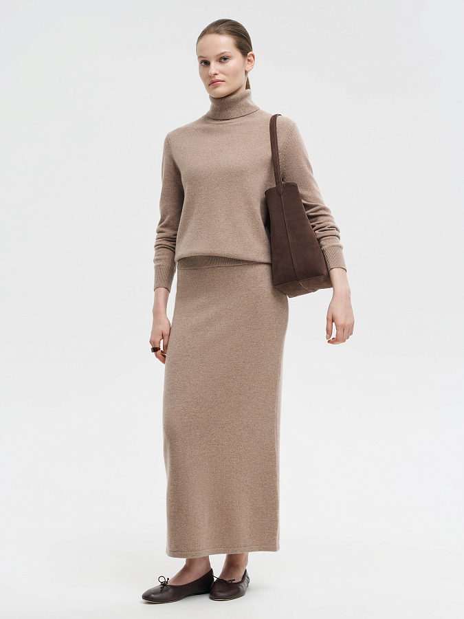 LSWN-612018 Водолазка (капучино, S)