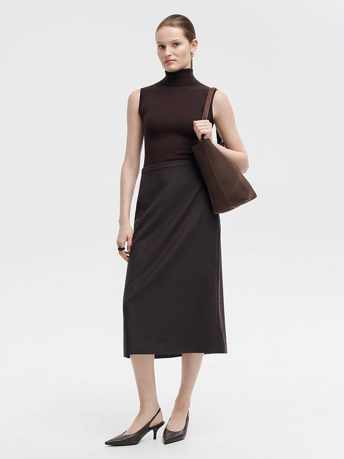 LSWN-612021 Водолазка (темно-коричневый, L)