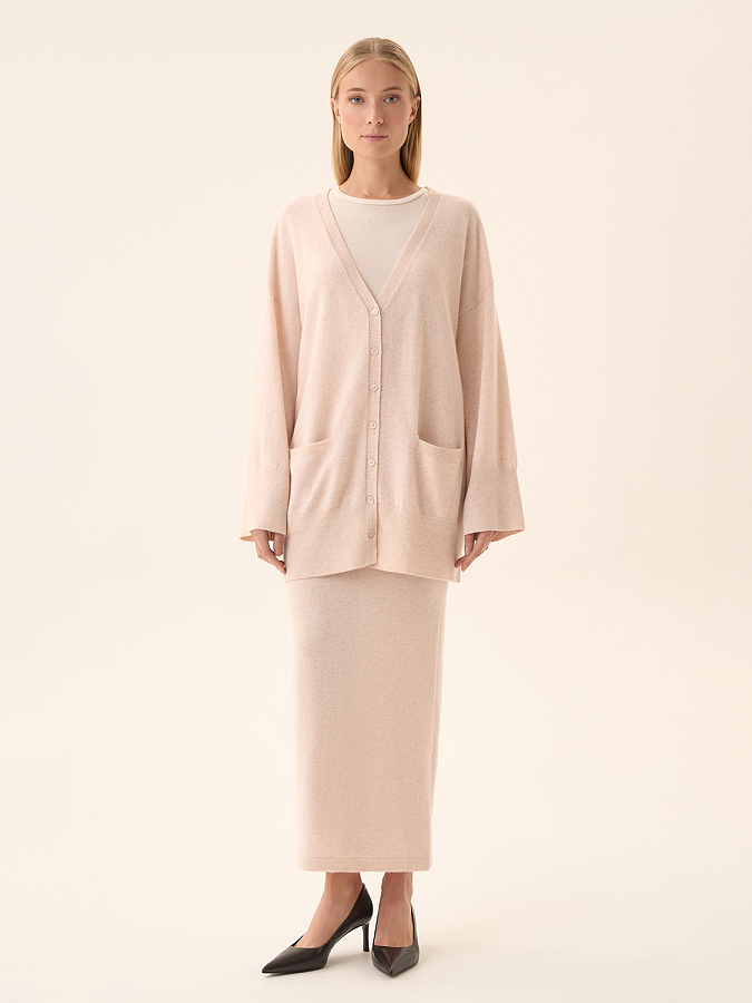 LWWS-812005 Юбка трикотажная (светло-бежевый, S)