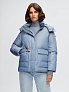 Укороченный пуховик с накладными карманами