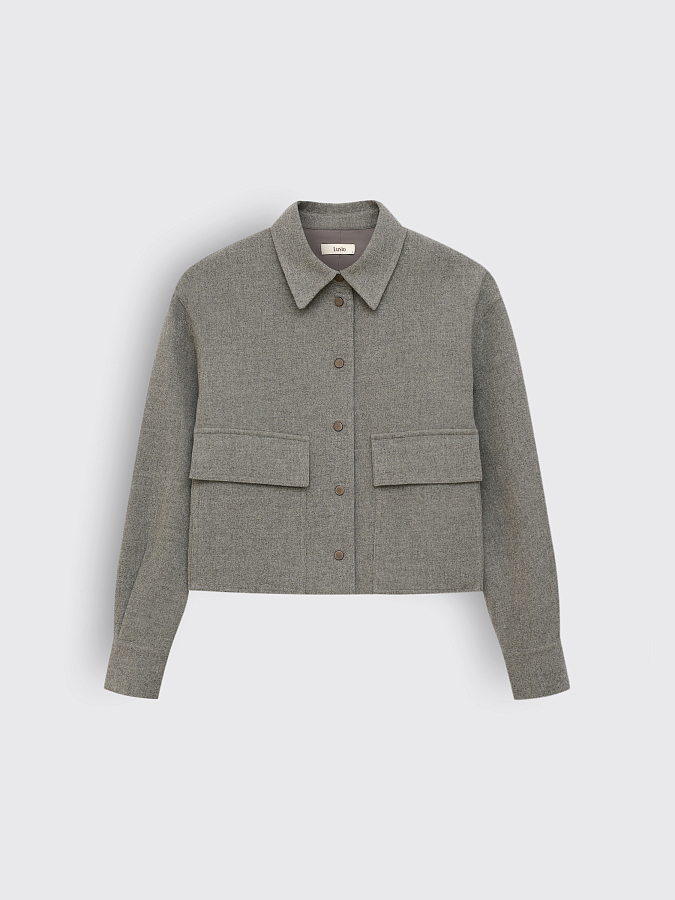 LSWN-102019 Рубашка (серый, S)