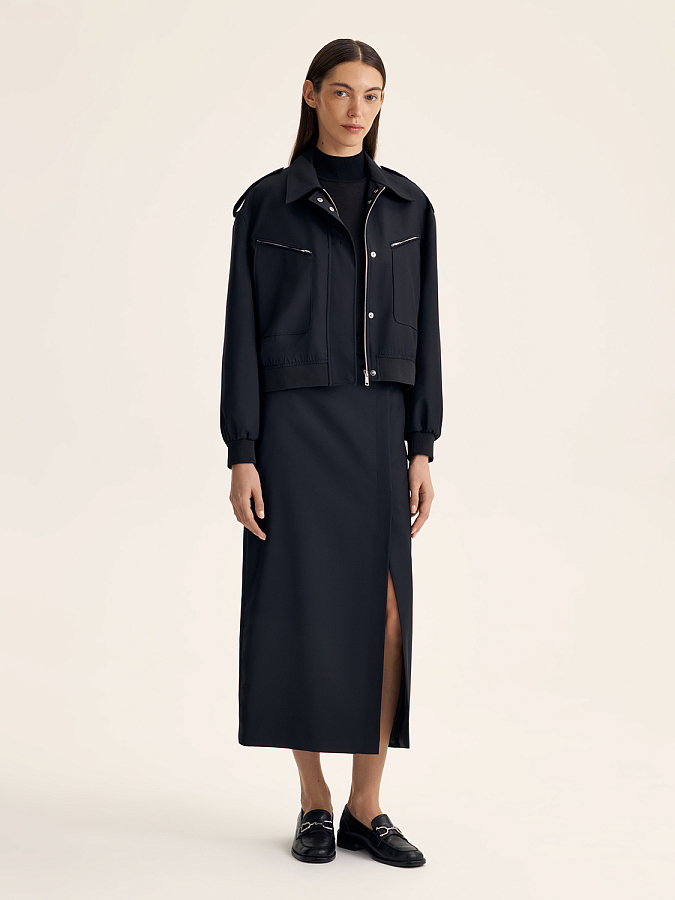 LSTR-562002 Бомбер (черный, XS)