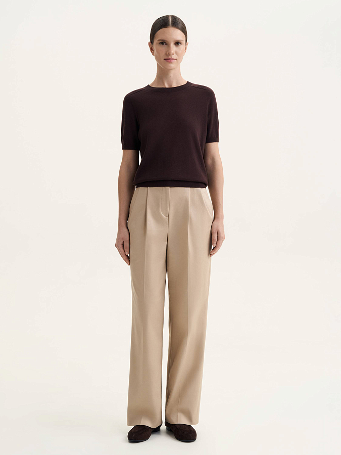 LSSL-072016 Блуза трикотажная (коричневый, L)