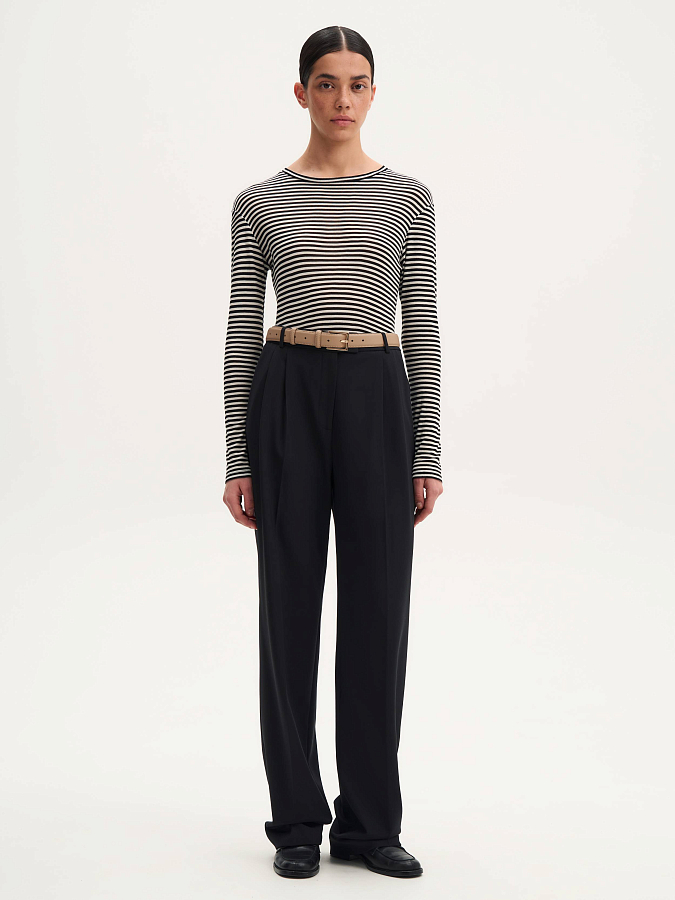 LSSL-682003 Лонгслив (черный, XS)