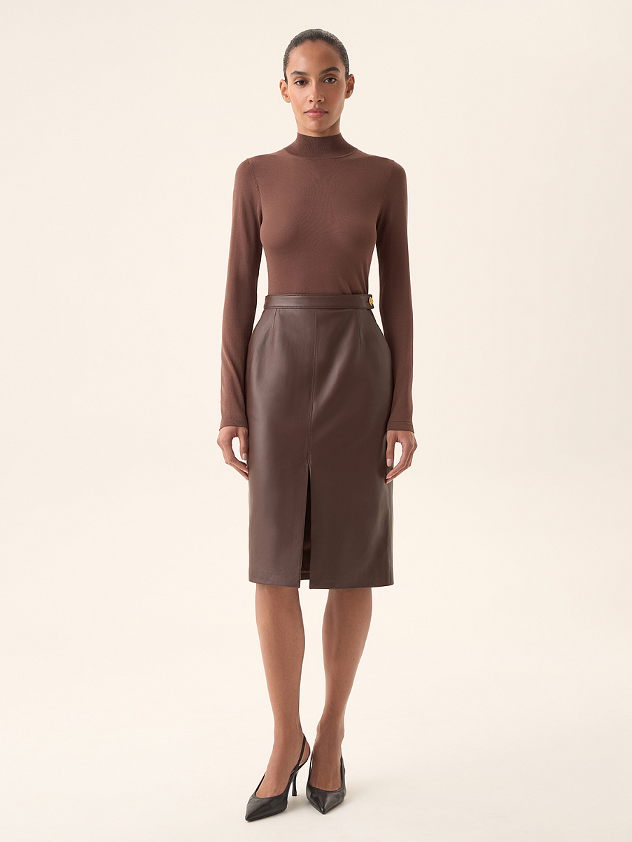 Юбка из натуральной кожи