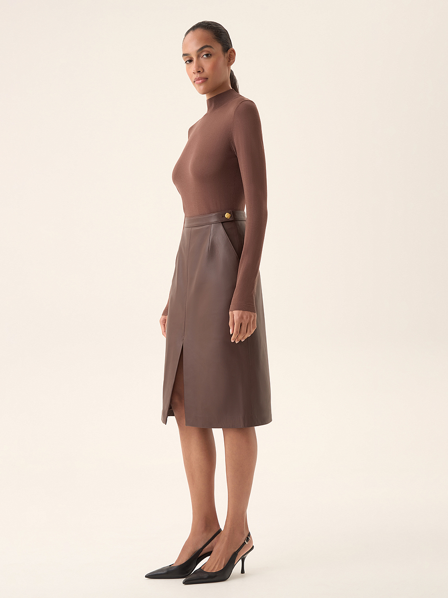 Юбка из натуральной кожи