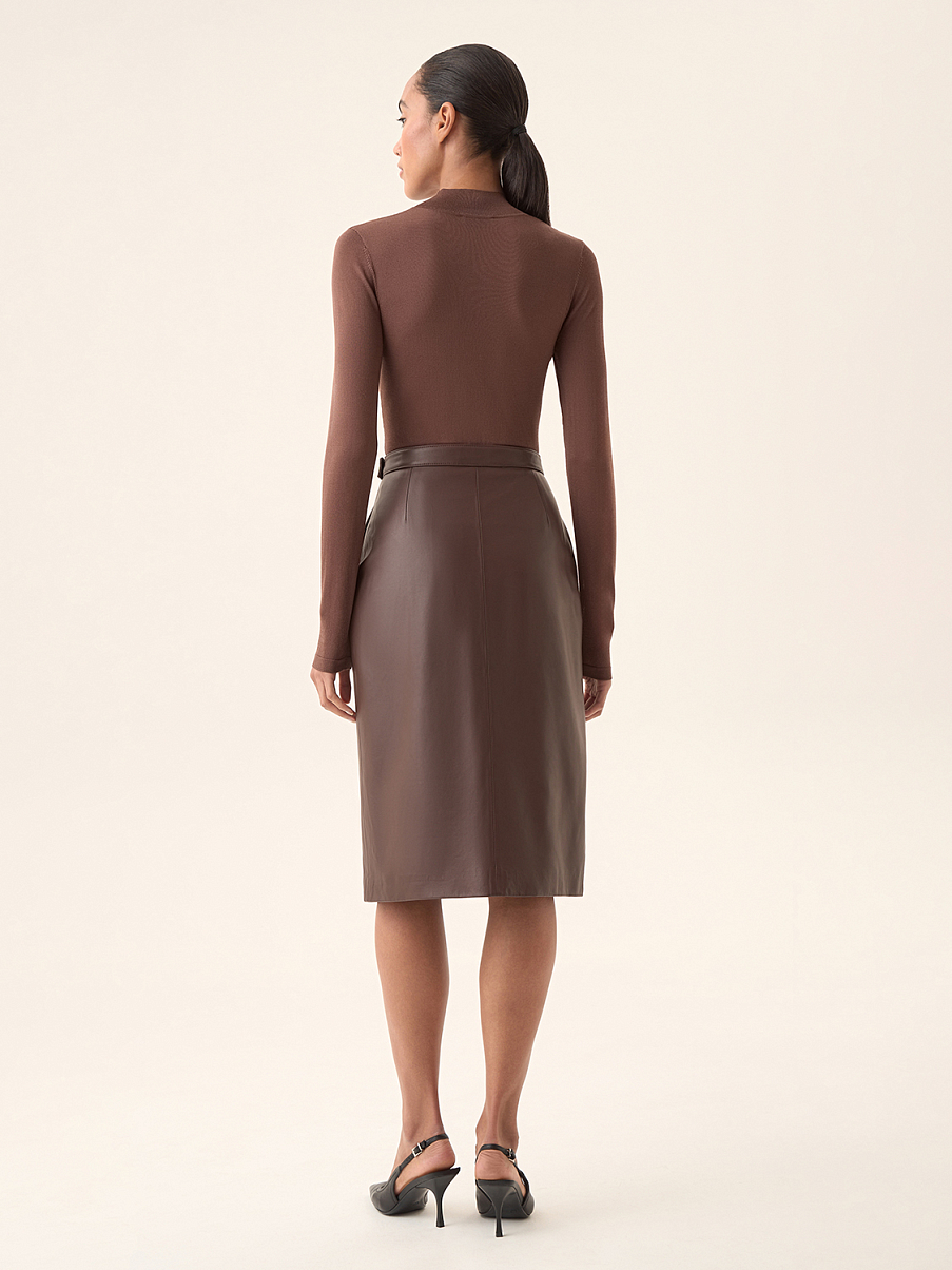 Юбка из натуральной кожи