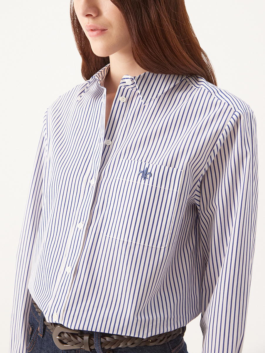 Хлопковая рубашка в полоску