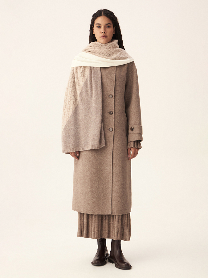 LWWS-182007 Шарф (светло-бежевый, SM)