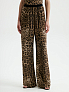 Брюки из шелка с леопардовым принтом
