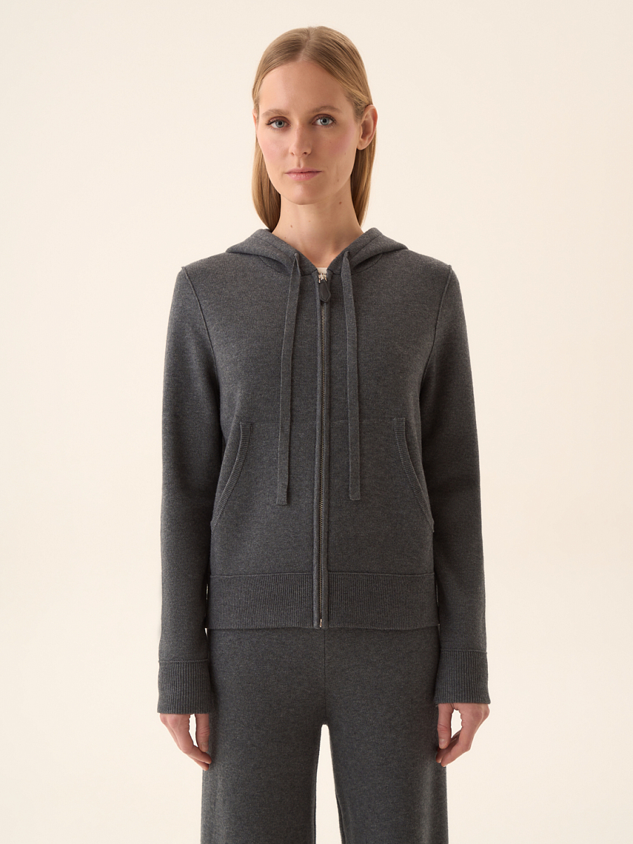 Худи на молнии с капюшоном