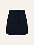 Юбка мини с декоративными карманами из ткани букле