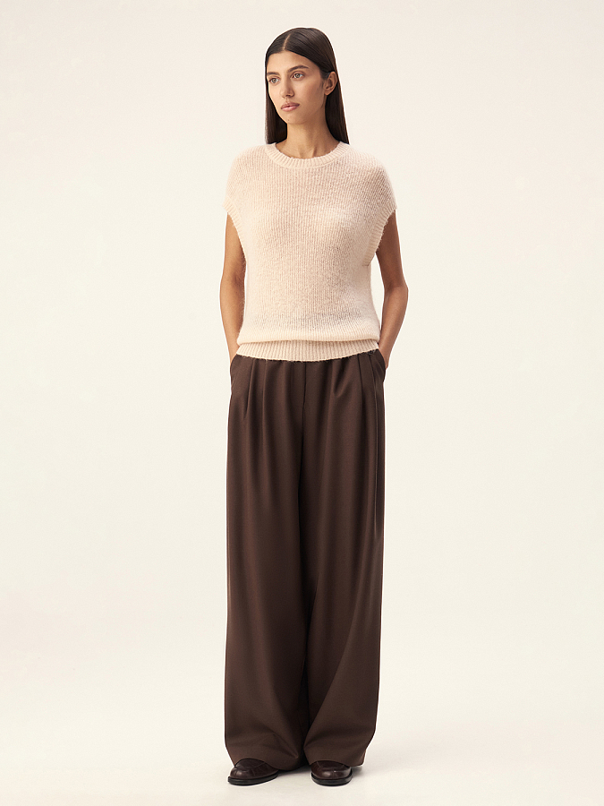 LWWS-072008 Трикотажная блузка (розово-бежевый, S)