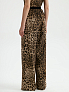 Брюки из шелка с леопардовым принтом