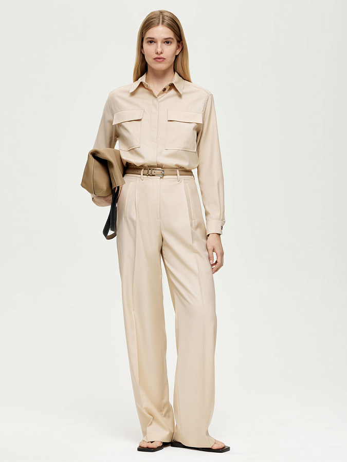 LSTR-102094 Рубашка (бежевый, XS)