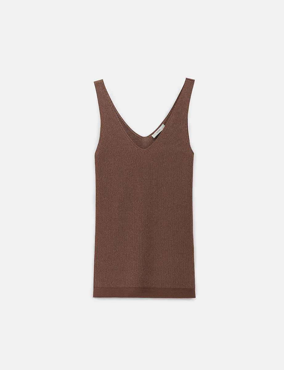 Трикотажный топ с люрексом