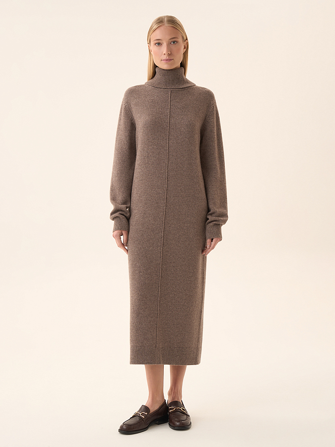 LWWS-782017 Платье трикотажное (коричневый, S)