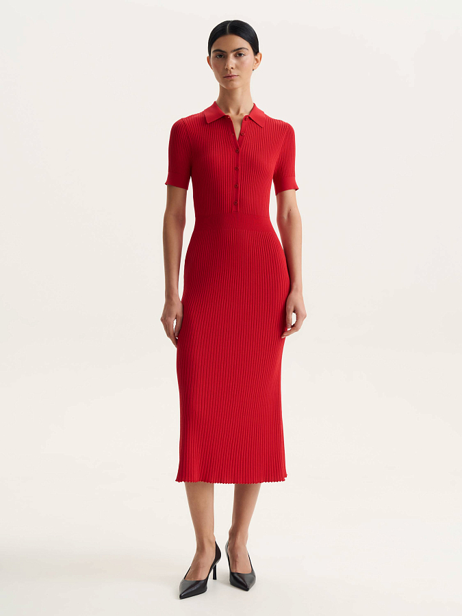 LSSL-782003 Платье трикотажное (красный, S)