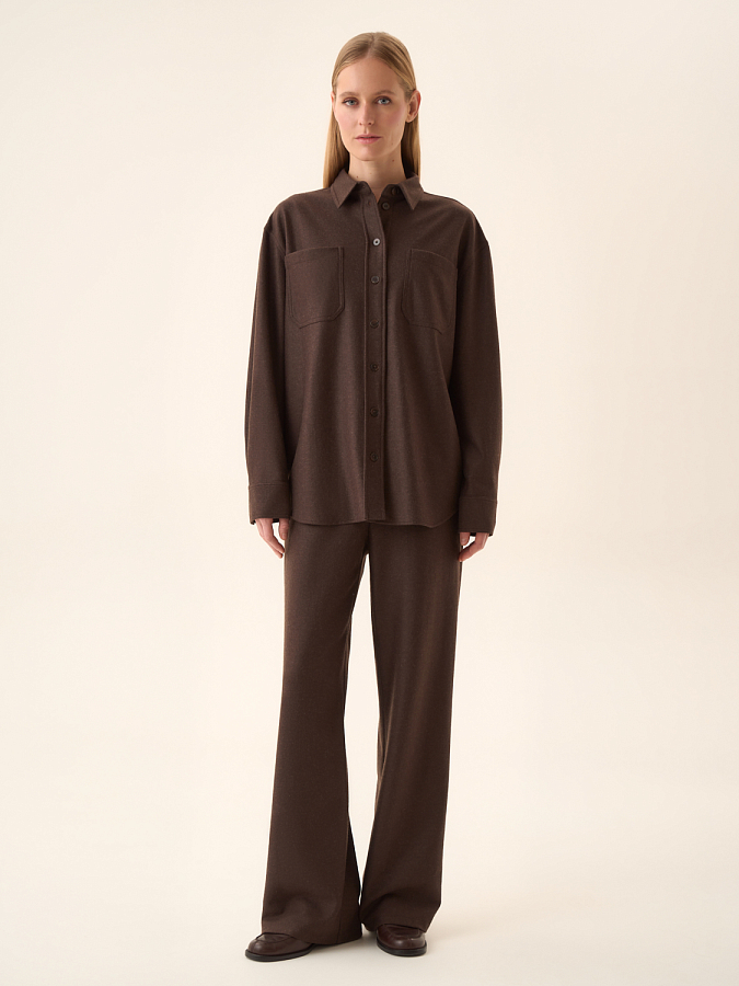 LWWS-102010 Рубашка (коричневый, XS)