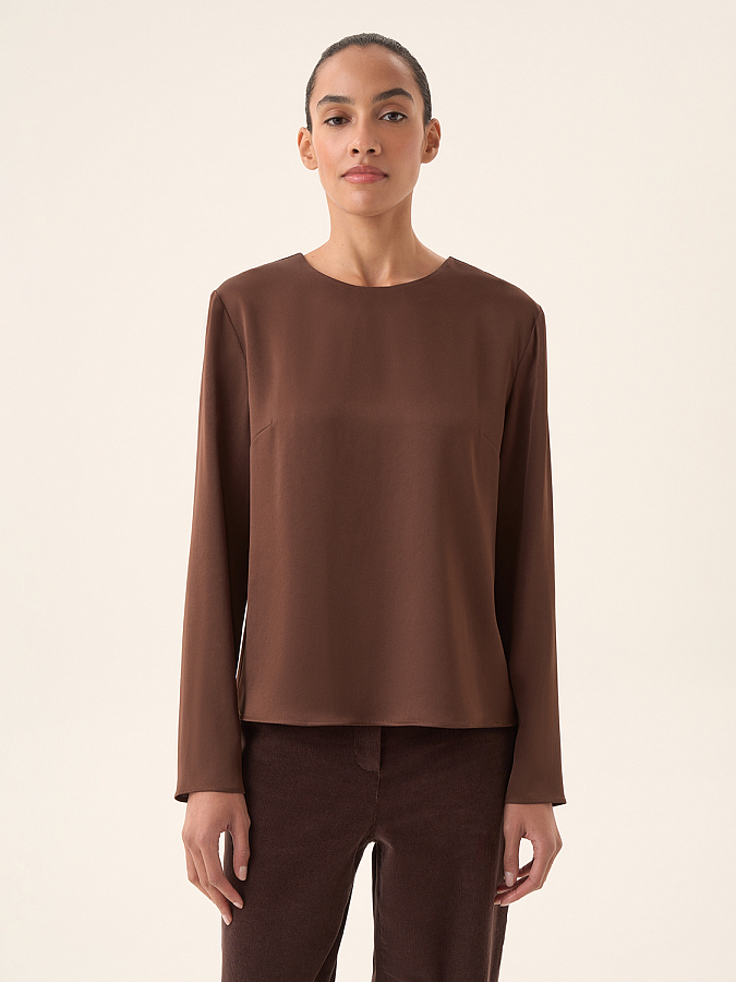 LWWS-162002 Блуза (коричневый, XS)