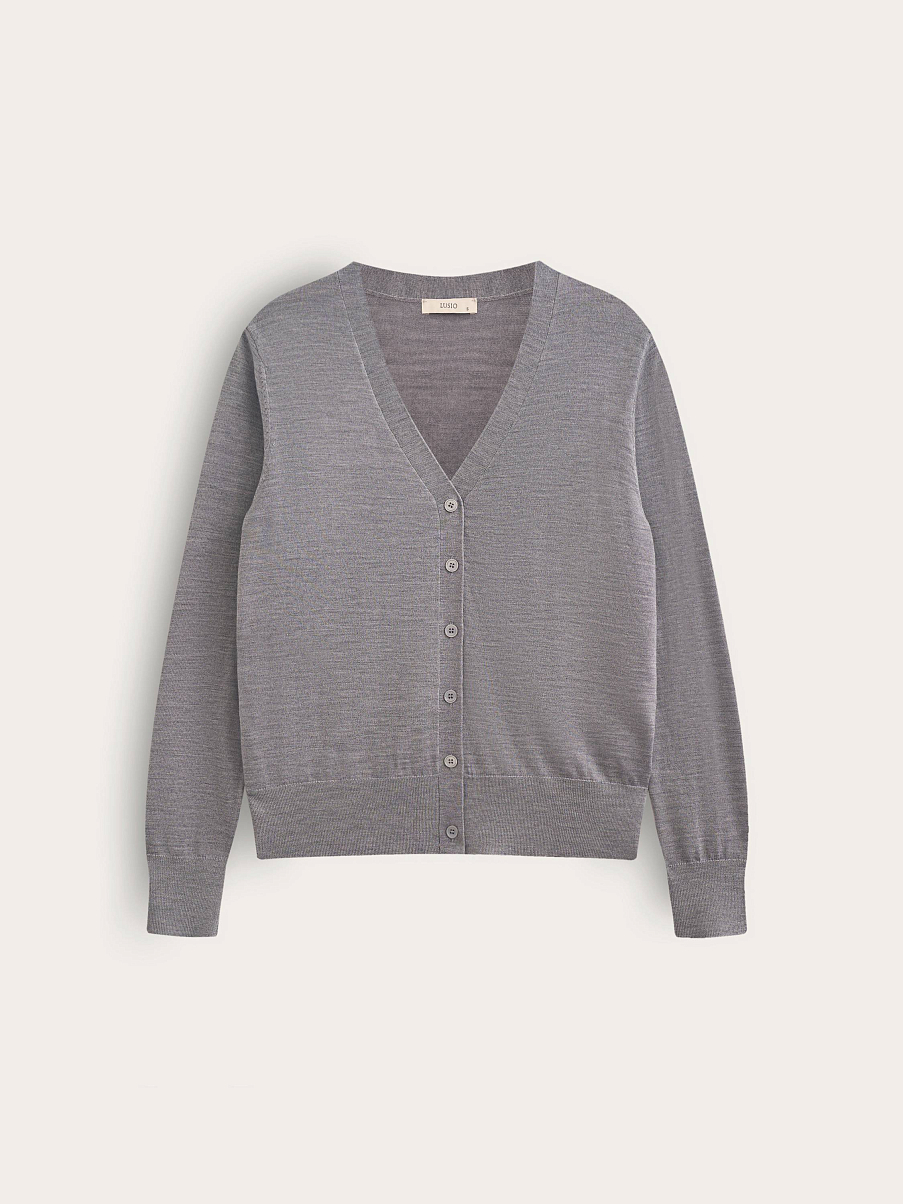 Кардиган из шелка и шерсти мериноса