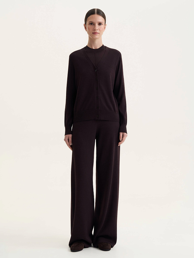 LSSL-202001 Кардиган (коричневый, L)