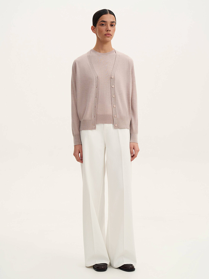 LSSL-202001 Кардиган (светло-бежевый, L)