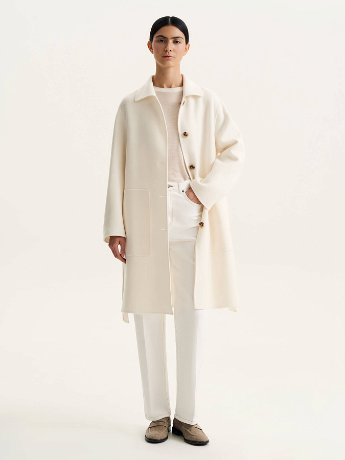 LSSL-042009 Пальто (белый, XS)