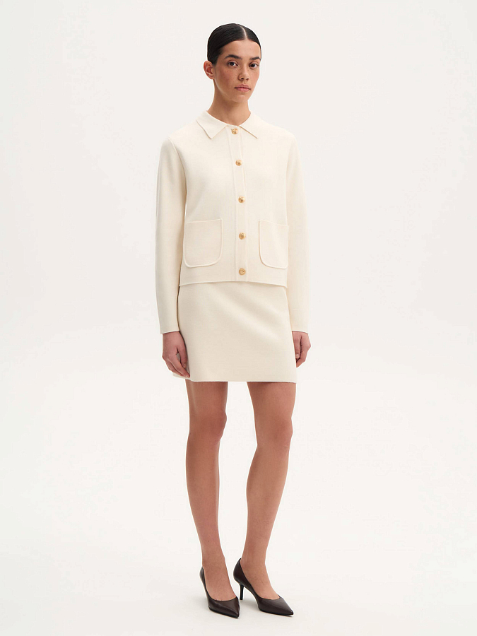 LSSL-792001 Жакет трикотажный (белый, L)