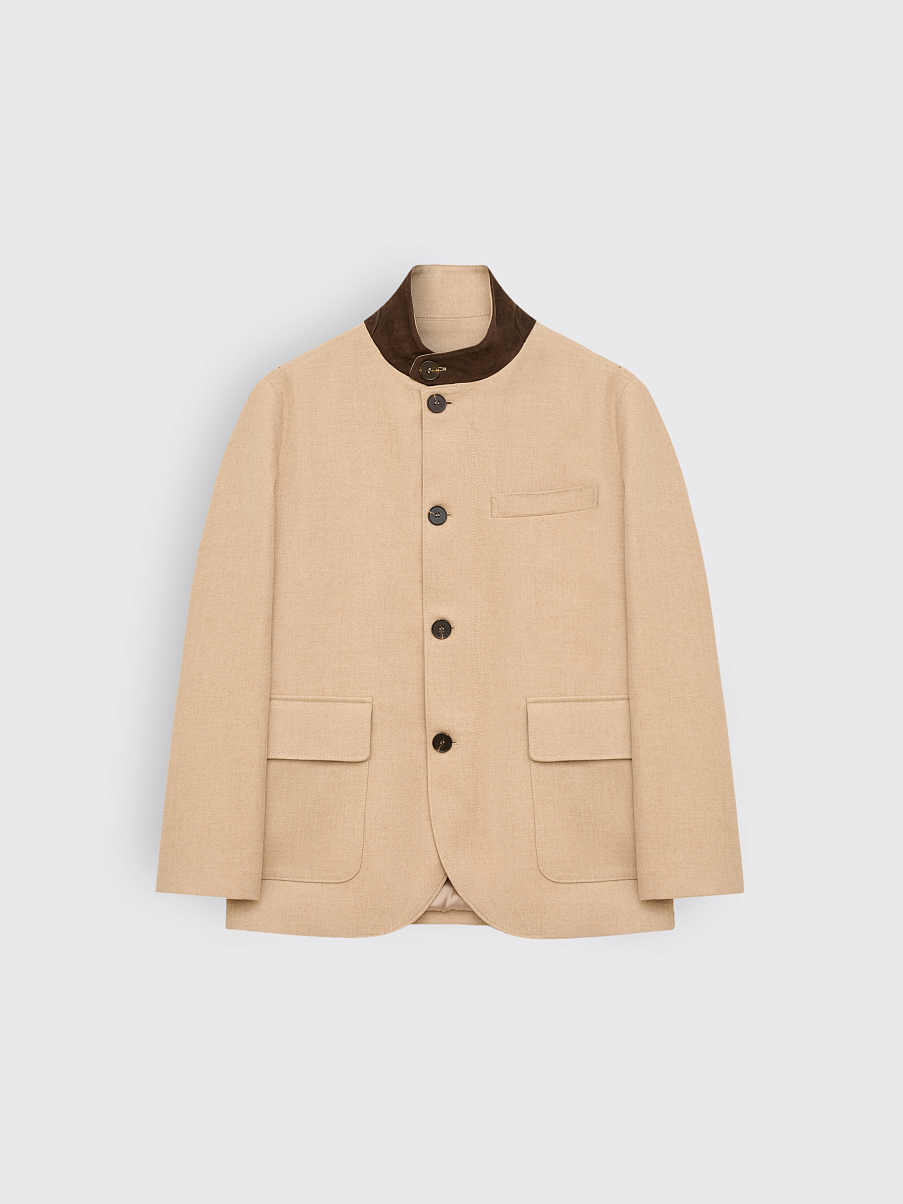 Жакет из шерсти и шелка