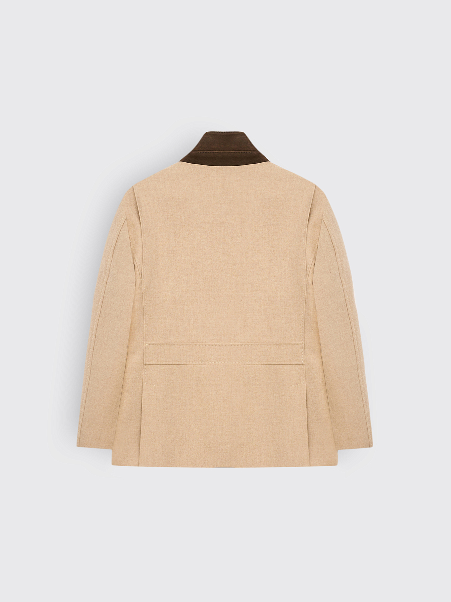 Жакет из шерсти и шелка