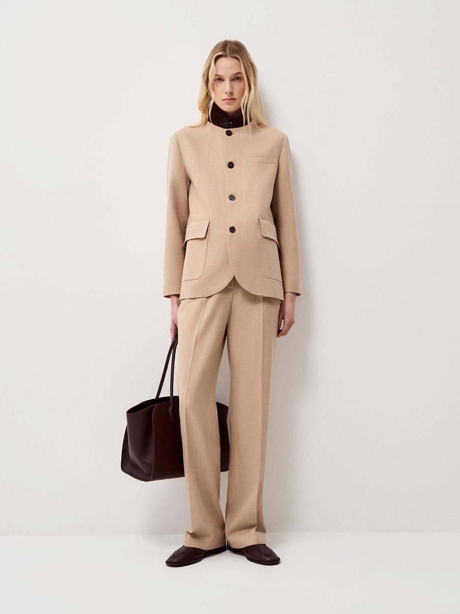 Жакет с воротником-стойкой